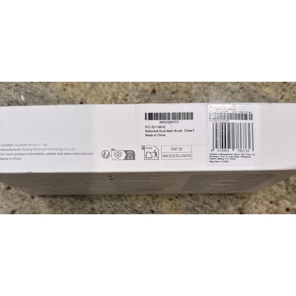 OEM. Z ROBOROCK DUOROLLER BRUSH FOR ROBOTIC VACUUMS S8MAXVULTRA RED / GREY - Picture 3 of 3